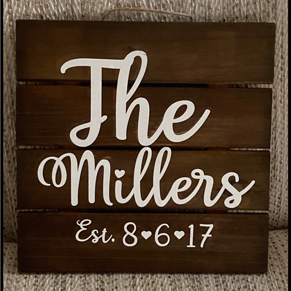 Custom family sign